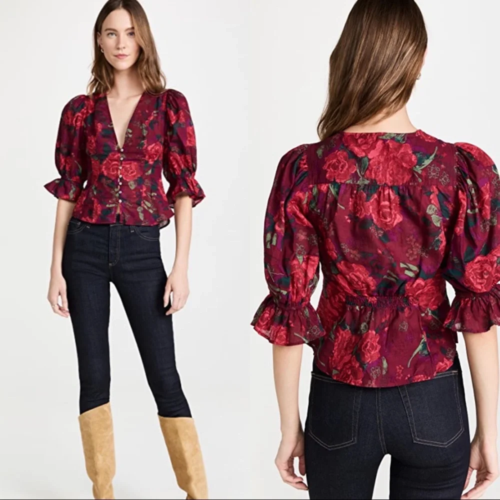 free people I found you printed top